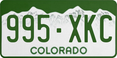 CO license plate 995XKC