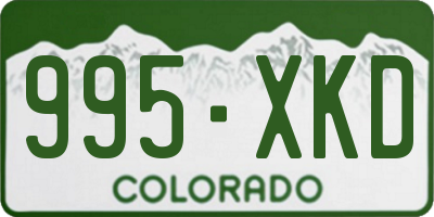 CO license plate 995XKD
