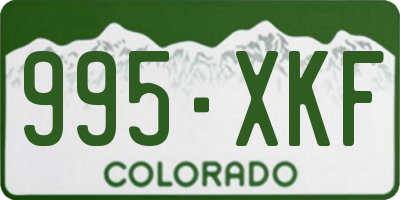 CO license plate 995XKF