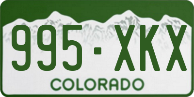 CO license plate 995XKX