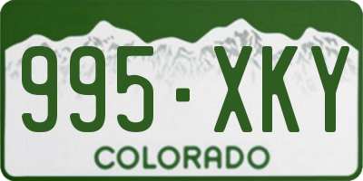 CO license plate 995XKY