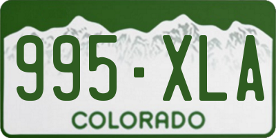 CO license plate 995XLA