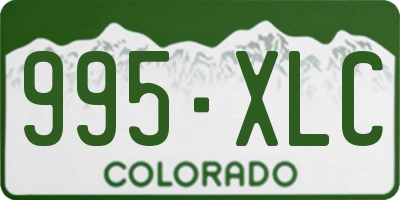 CO license plate 995XLC