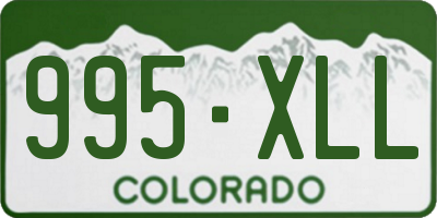 CO license plate 995XLL