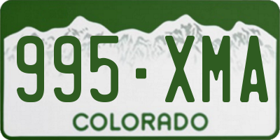 CO license plate 995XMA