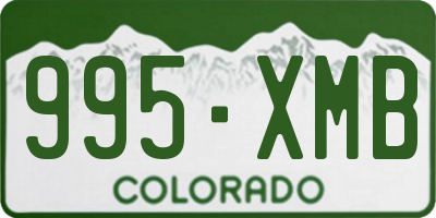 CO license plate 995XMB