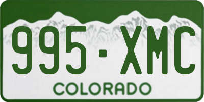 CO license plate 995XMC