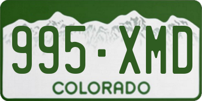 CO license plate 995XMD