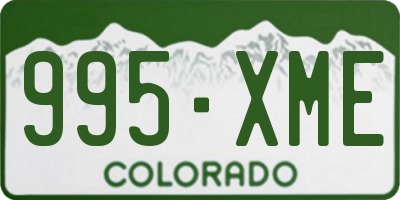 CO license plate 995XME
