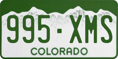 CO license plate 995XMS