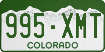 CO license plate 995XMT