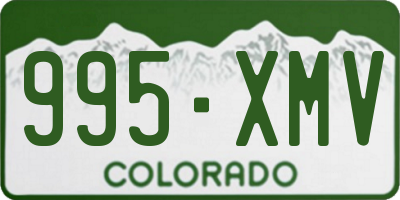 CO license plate 995XMV
