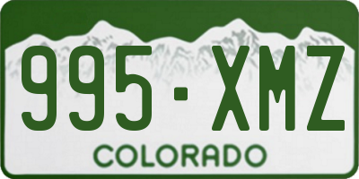 CO license plate 995XMZ