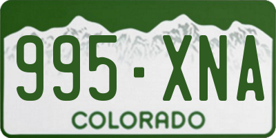 CO license plate 995XNA