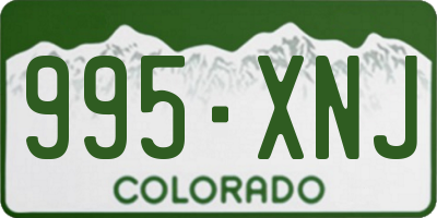 CO license plate 995XNJ