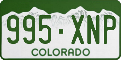 CO license plate 995XNP