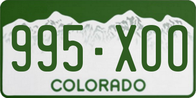 CO license plate 995XOO