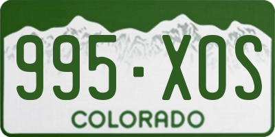 CO license plate 995XOS