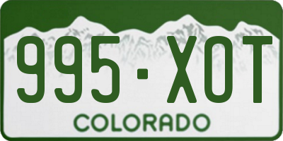 CO license plate 995XOT