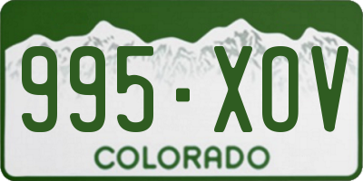 CO license plate 995XOV
