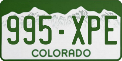 CO license plate 995XPE