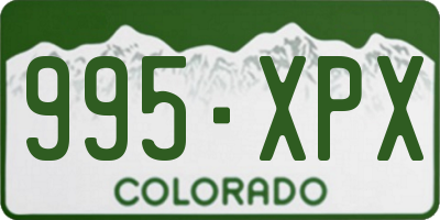 CO license plate 995XPX