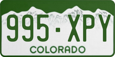 CO license plate 995XPY