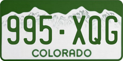 CO license plate 995XQG