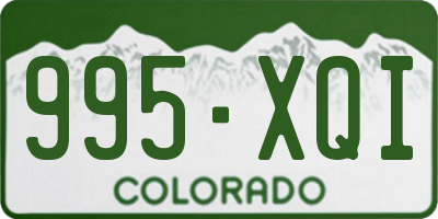 CO license plate 995XQI