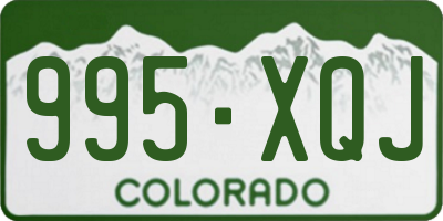 CO license plate 995XQJ