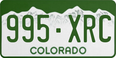 CO license plate 995XRC