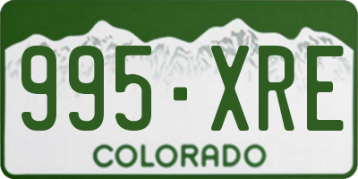 CO license plate 995XRE