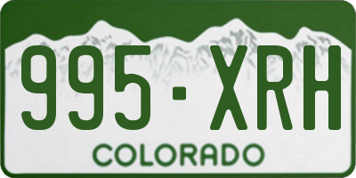 CO license plate 995XRH
