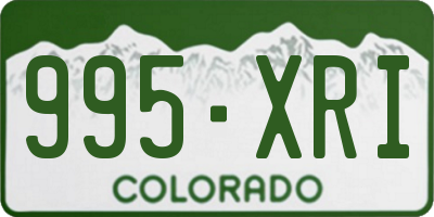 CO license plate 995XRI