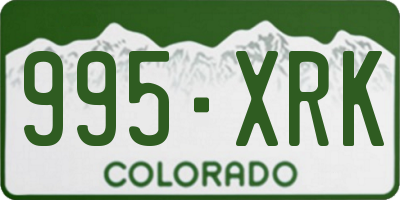 CO license plate 995XRK
