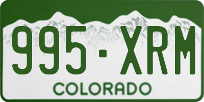 CO license plate 995XRM