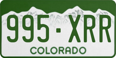 CO license plate 995XRR