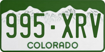 CO license plate 995XRV