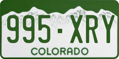 CO license plate 995XRY