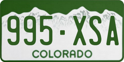 CO license plate 995XSA