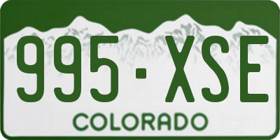 CO license plate 995XSE