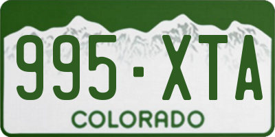 CO license plate 995XTA