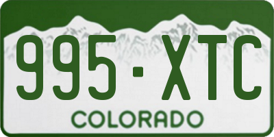 CO license plate 995XTC