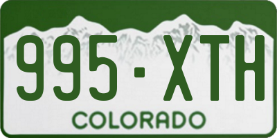 CO license plate 995XTH