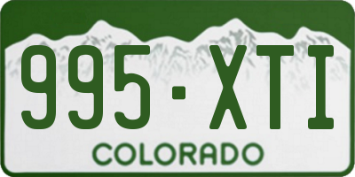 CO license plate 995XTI