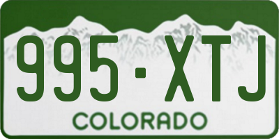 CO license plate 995XTJ