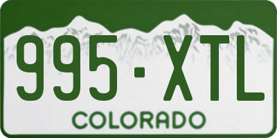 CO license plate 995XTL