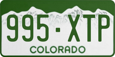 CO license plate 995XTP