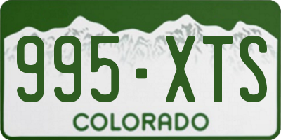 CO license plate 995XTS