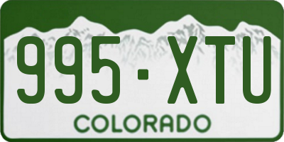 CO license plate 995XTU